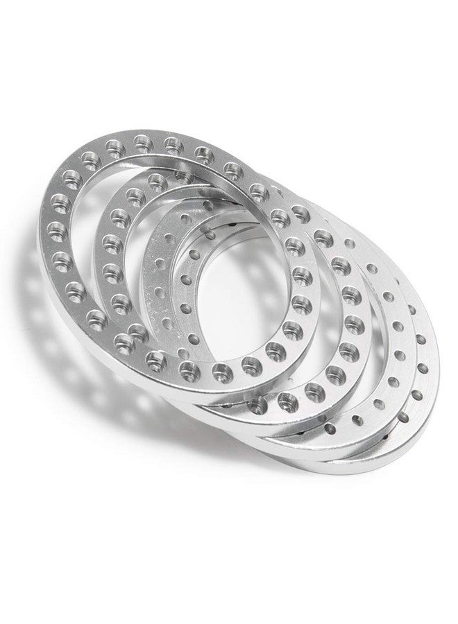 MORFUM 4PCS Aluminum Alloy 1.9" Beadlock Rings Replacement Wheel Rim Beadlock Ring for 1/10 Axial SCX10 90046 TRX4 RC Crawler Car 1.9" Beadlock Wheels Replacement Ring (Silver) - Image 4